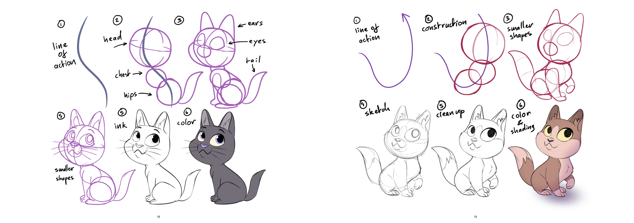 图片[10]-T1277-如何画猫 | How to Draw Cats-爱画画的卷心菜