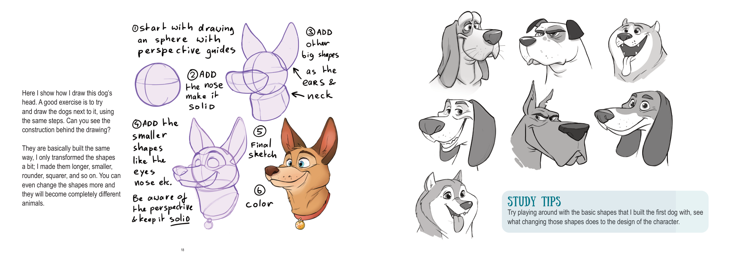 图片[10]-T1285-动物角色绘画教程 | How to draw Animal Characters-爱画画的卷心菜