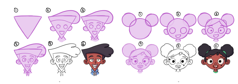 图片[10]-T1312-儿童绘画教程 | How to Draw Kids-爱画画的卷心菜