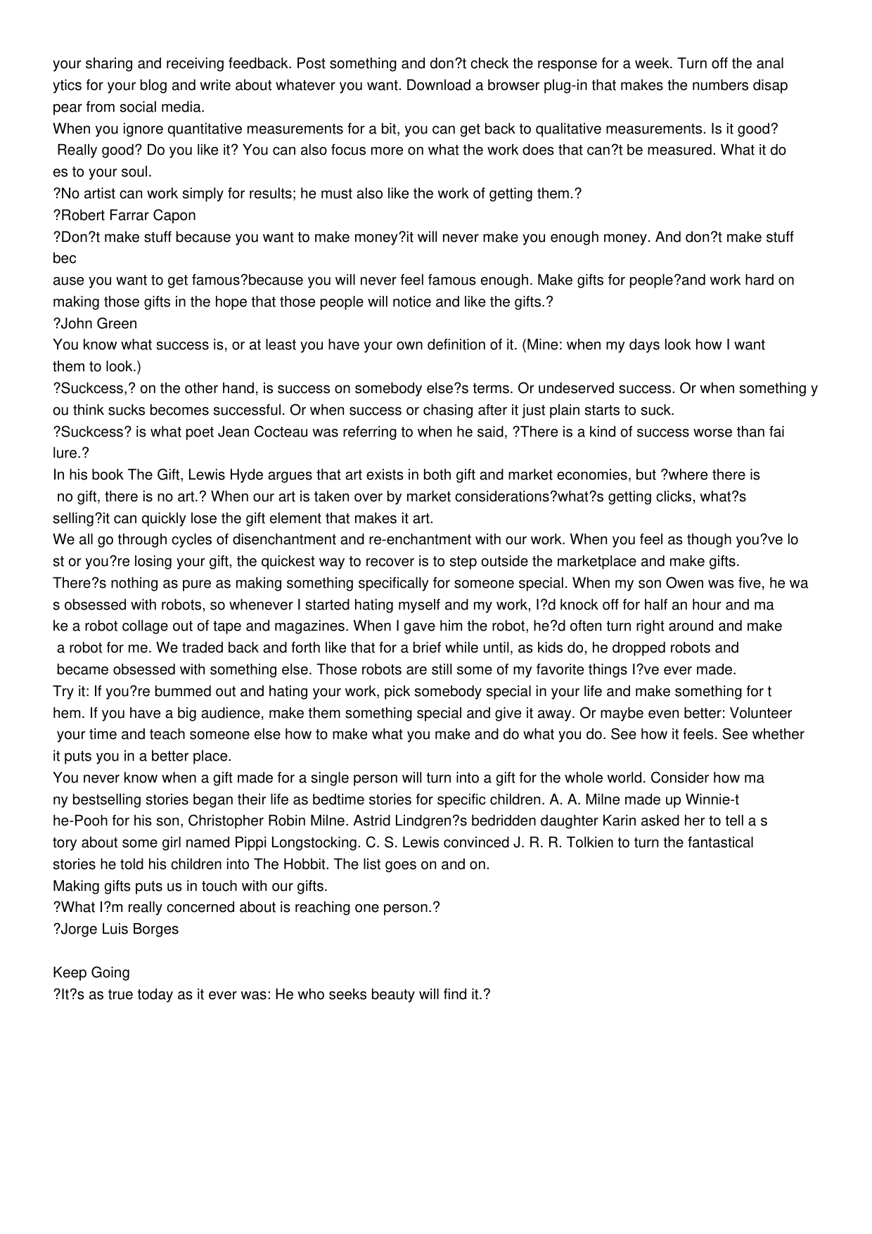 图片[11]-T1095-保持前进 让创造力持续的10种方法 | Keep Going  10 Ways to Stay Cre – Austin Kleon-爱画画的卷心菜