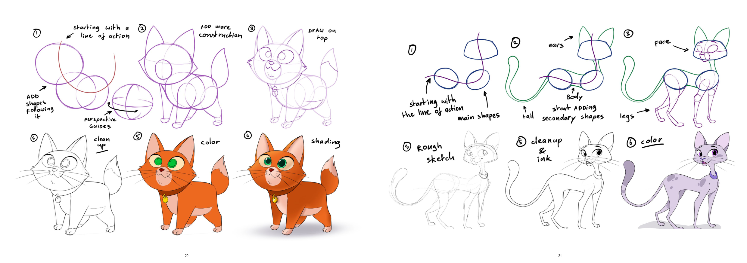 图片[11]-T1277-如何画猫 | How to Draw Cats-爱画画的卷心菜