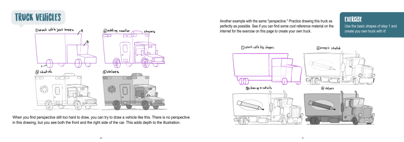 图片[11]-T1287-如何绘制载具 | How to Draw Vehicles-爱画画的卷心菜