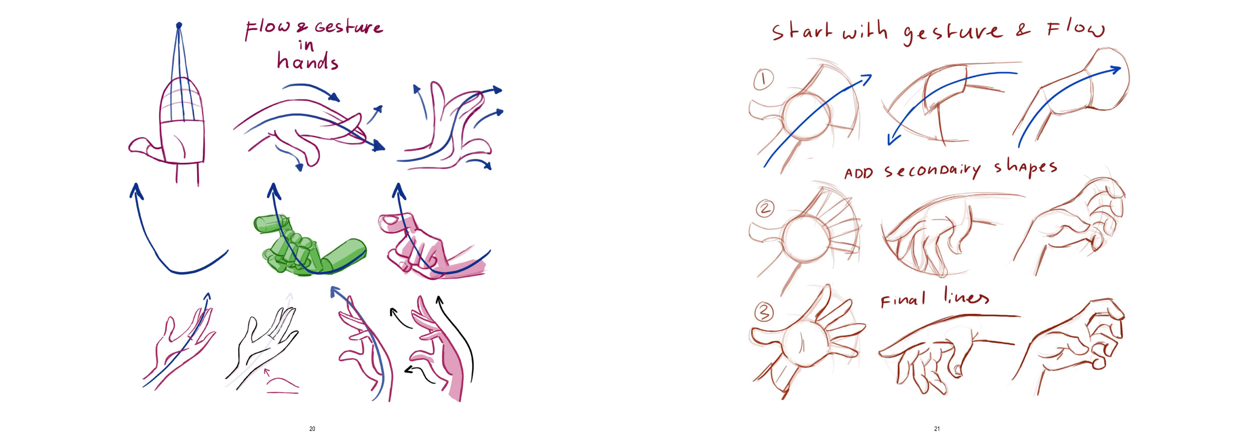图片[11]-T1364-如何画手 | How to Draw Hands-爱画画的卷心菜