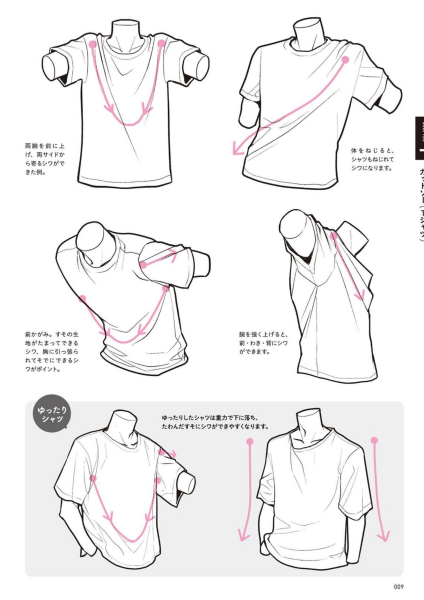 图片[11]-T1057-如何绘制衣服 动作与褶皱详解 衣服绘画图鉴 从服装结构到不同角度的绘制方法 | How to Draw Clothes 動きとシワがよくわかる 衣服の描き方図鑑 服の仕組みから角度別の描き方まで-爱画画的卷心菜