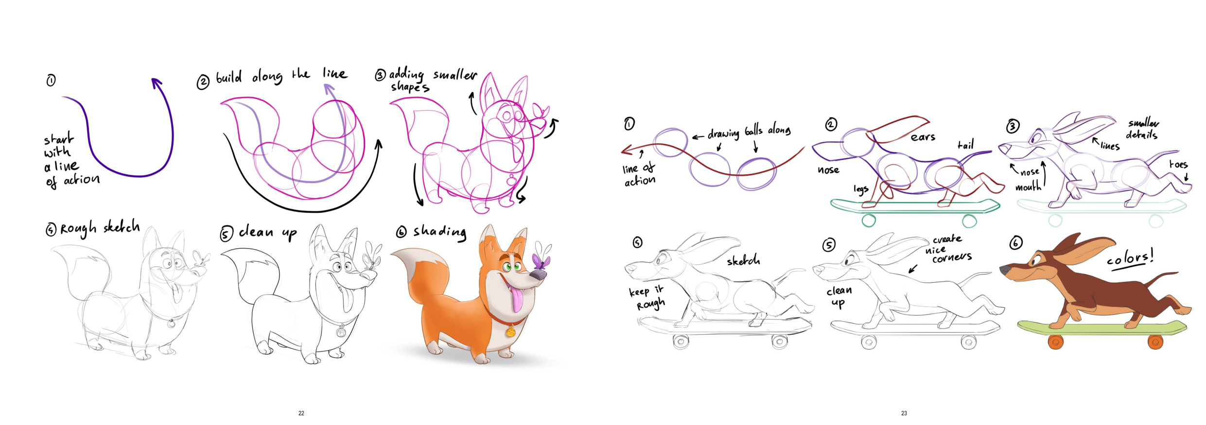 图片[12]-T1158-如何画狗 | How to Draw Dogs-爱画画的卷心菜