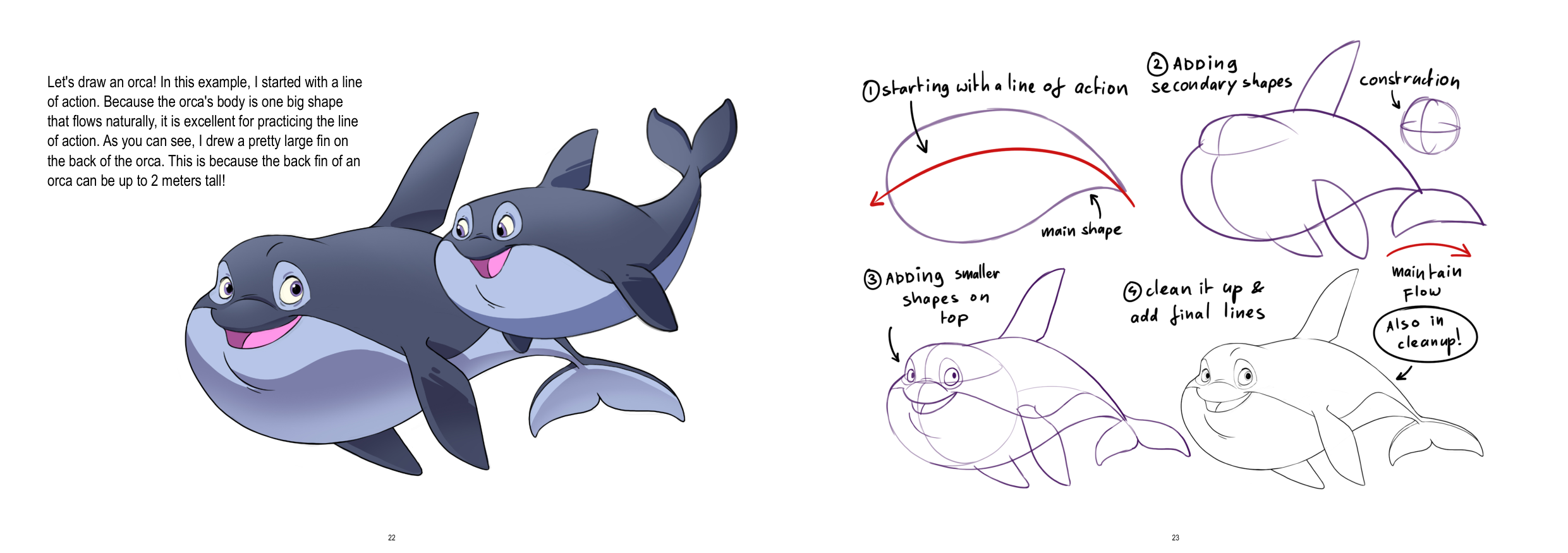 图片[12]-T1170-海洋生物绘画教程 | How to Draw Sea creatures-爱画画的卷心菜