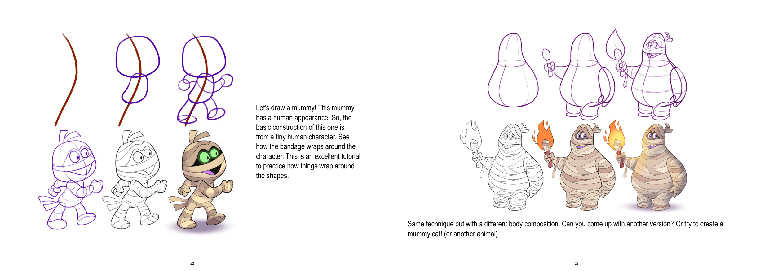 图片[12]-T1269-米奇·李乌绘制怪物教程 | How to draw monster by Mitch Leeuwe-爱画画的卷心菜