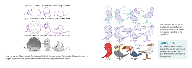图片[12]-T1285-动物角色绘画教程 | How to draw Animal Characters-爱画画的卷心菜