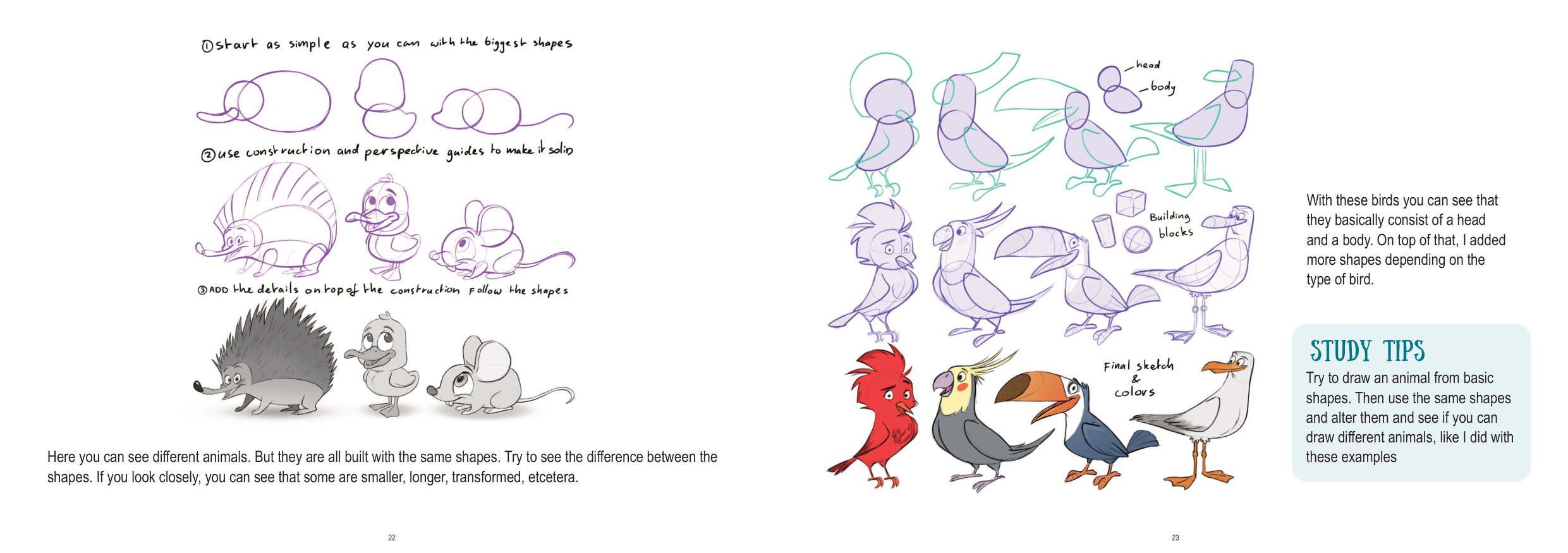 图片[12]-T1285-动物角色绘画教程 | How to draw Animal Characters-爱画画的卷心菜