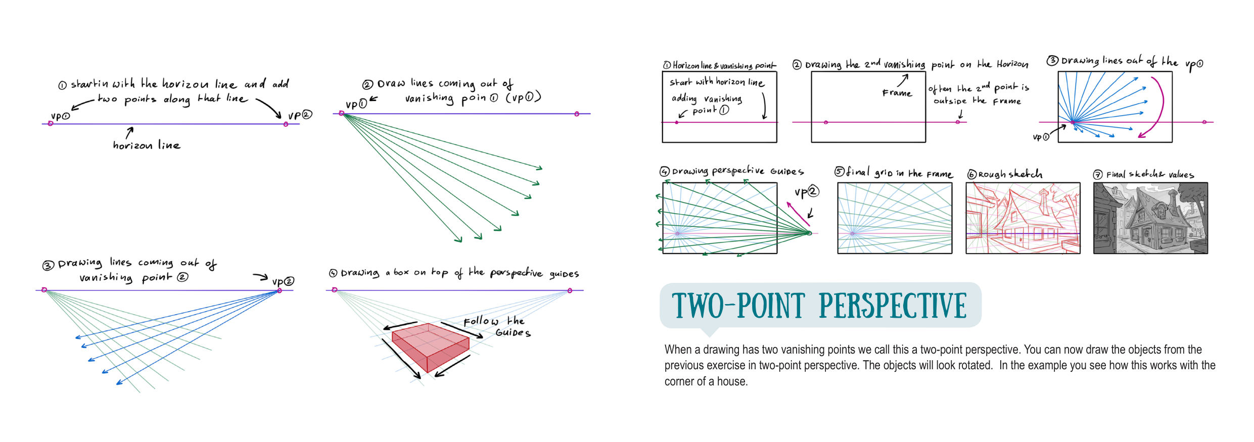 图片[12]-T1299-如何绘制透视 | How to Draw in Pespective-爱画画的卷心菜