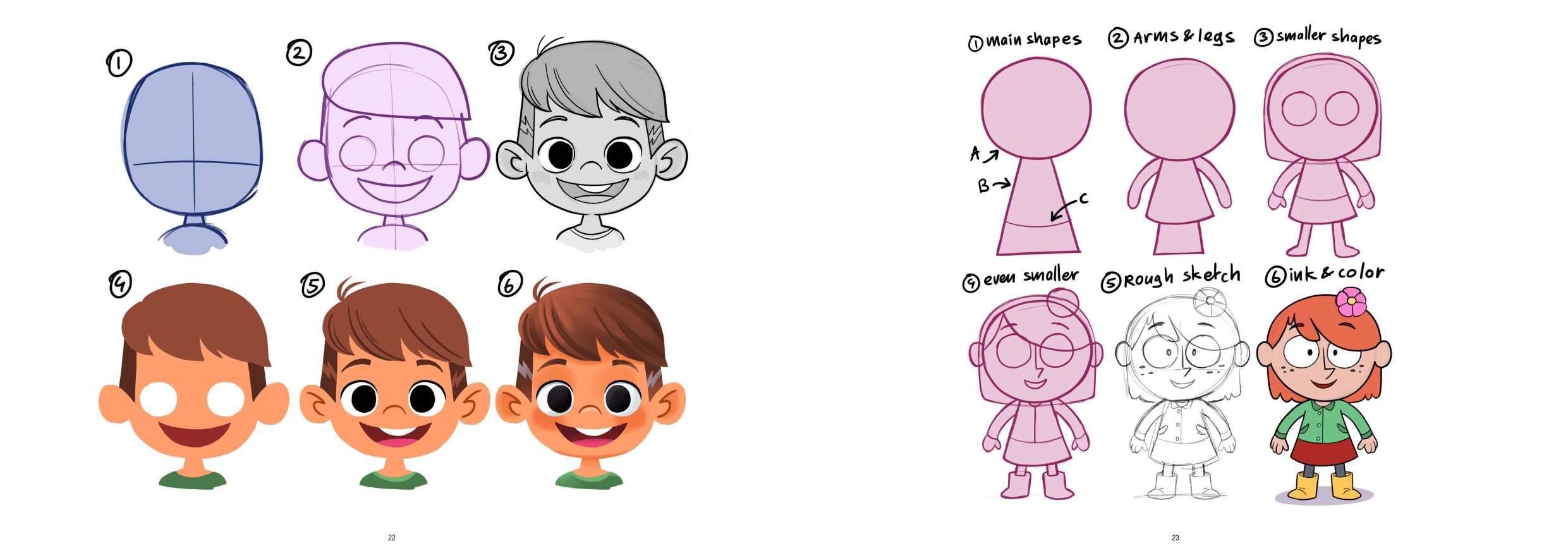 图片[12]-T1312-儿童绘画教程 | How to Draw Kids-爱画画的卷心菜