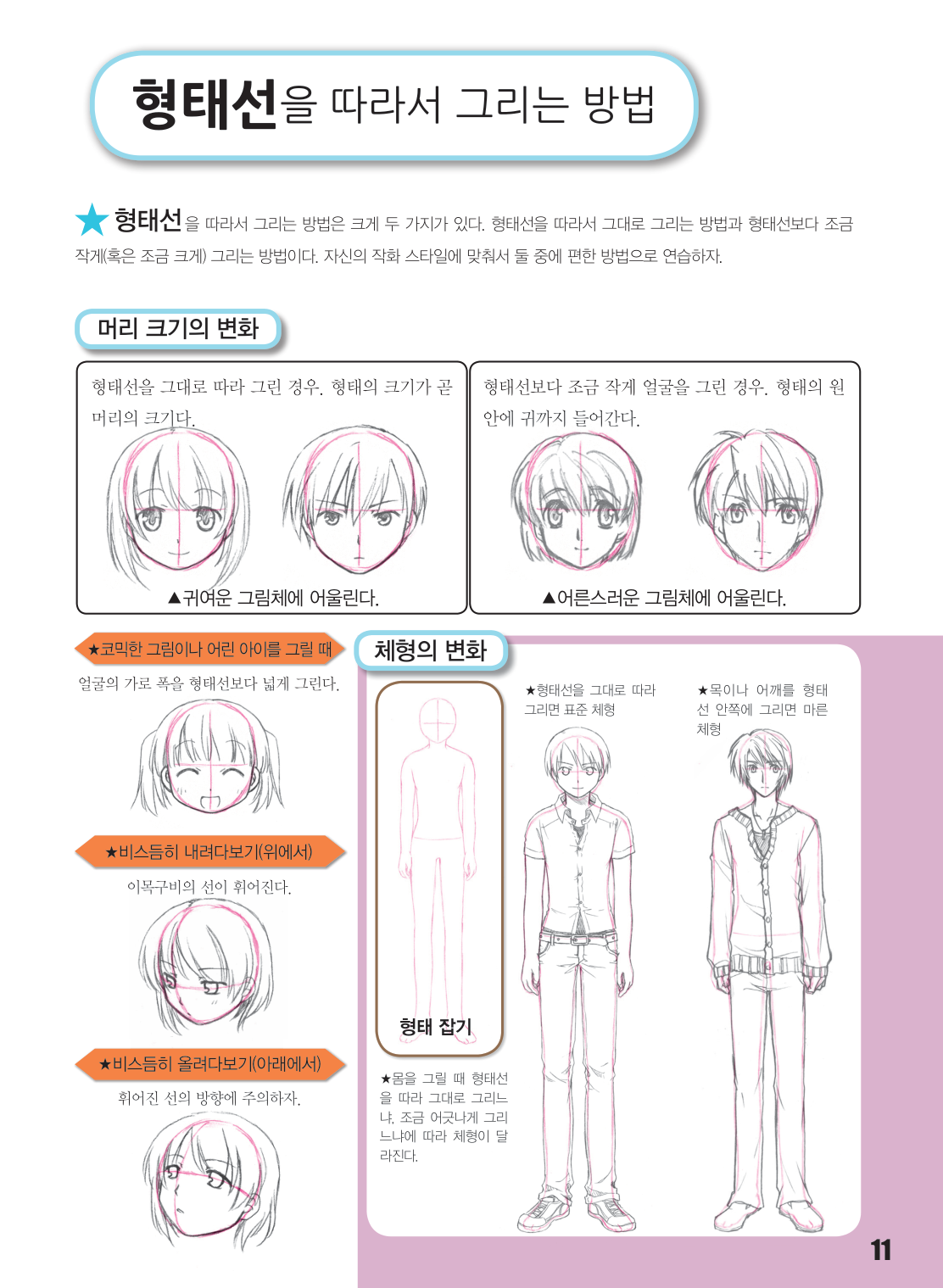 图片[12]-T106-漫画轻松绘制 #02 角色表情与姿势 用属于自己的画风 | 만화 쉽게 그리기 #02 캐릭터 표정 & 포즈 나만의그림체로도ᄃ-爱画画的卷心菜