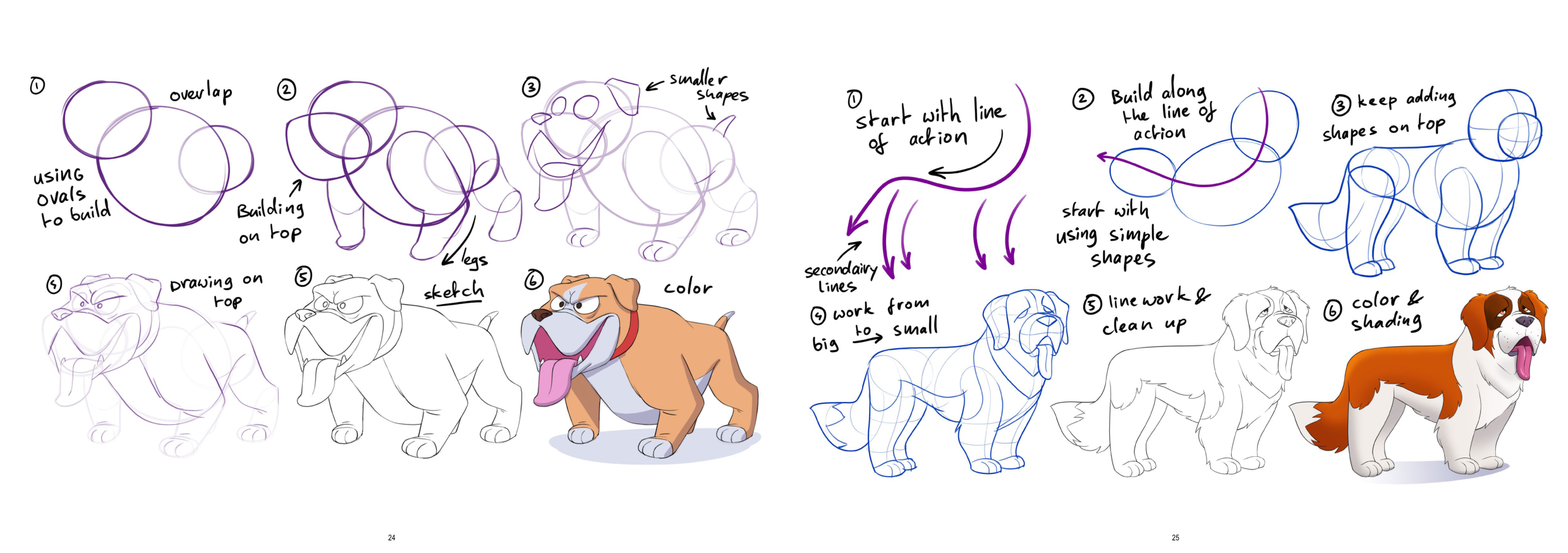 图片[13]-T1158-如何画狗 | How to Draw Dogs-爱画画的卷心菜