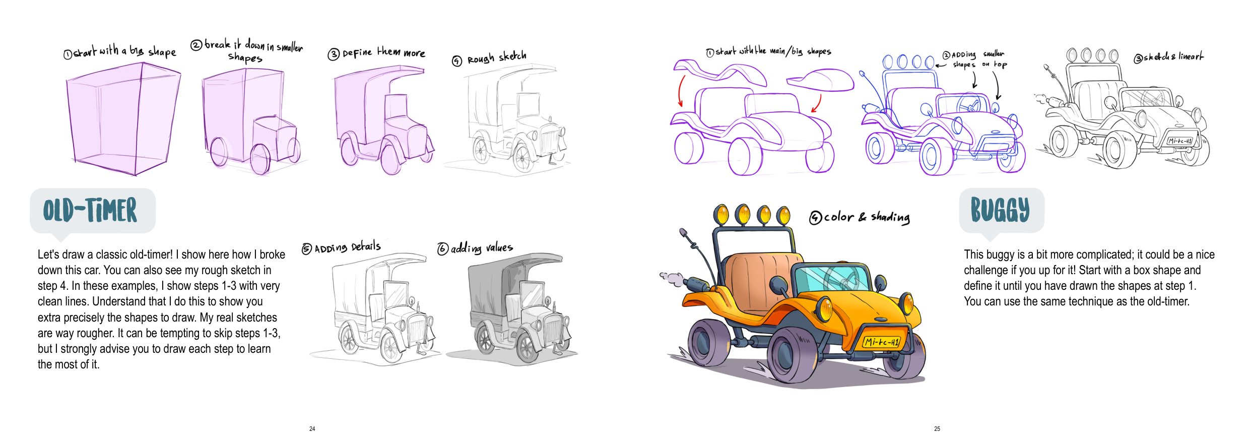 图片[13]-T1287-如何绘制载具 | How to Draw Vehicles-爱画画的卷心菜