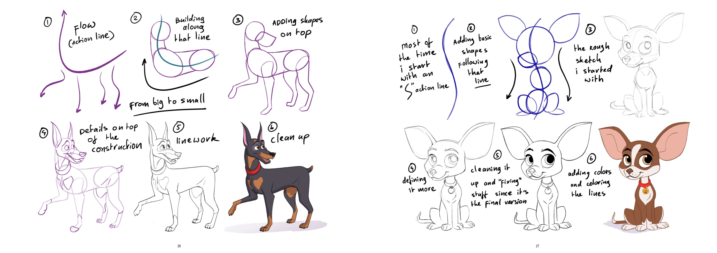 图片[14]-T1158-如何画狗 | How to Draw Dogs-爱画画的卷心菜