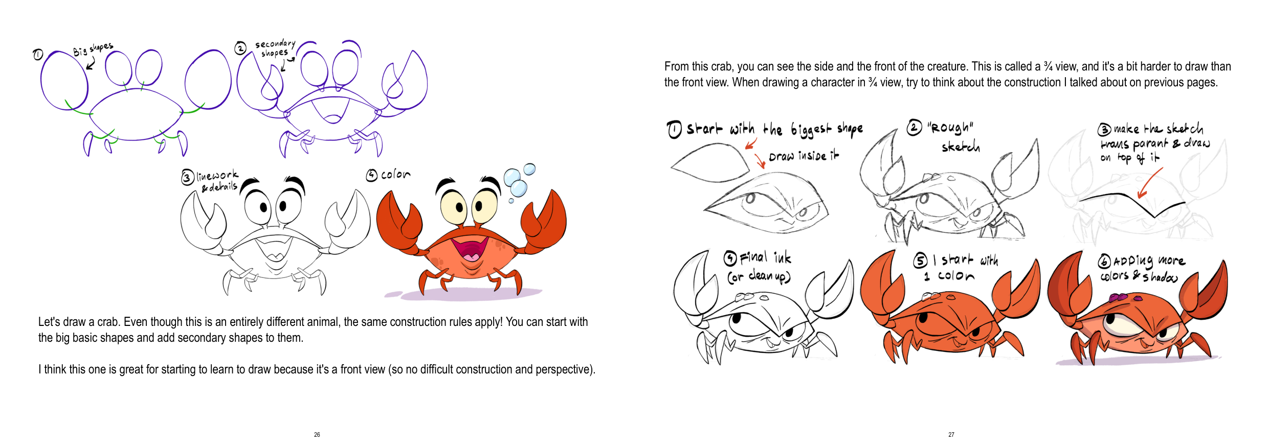 图片[14]-T1170-海洋生物绘画教程 | How to Draw Sea creatures-爱画画的卷心菜