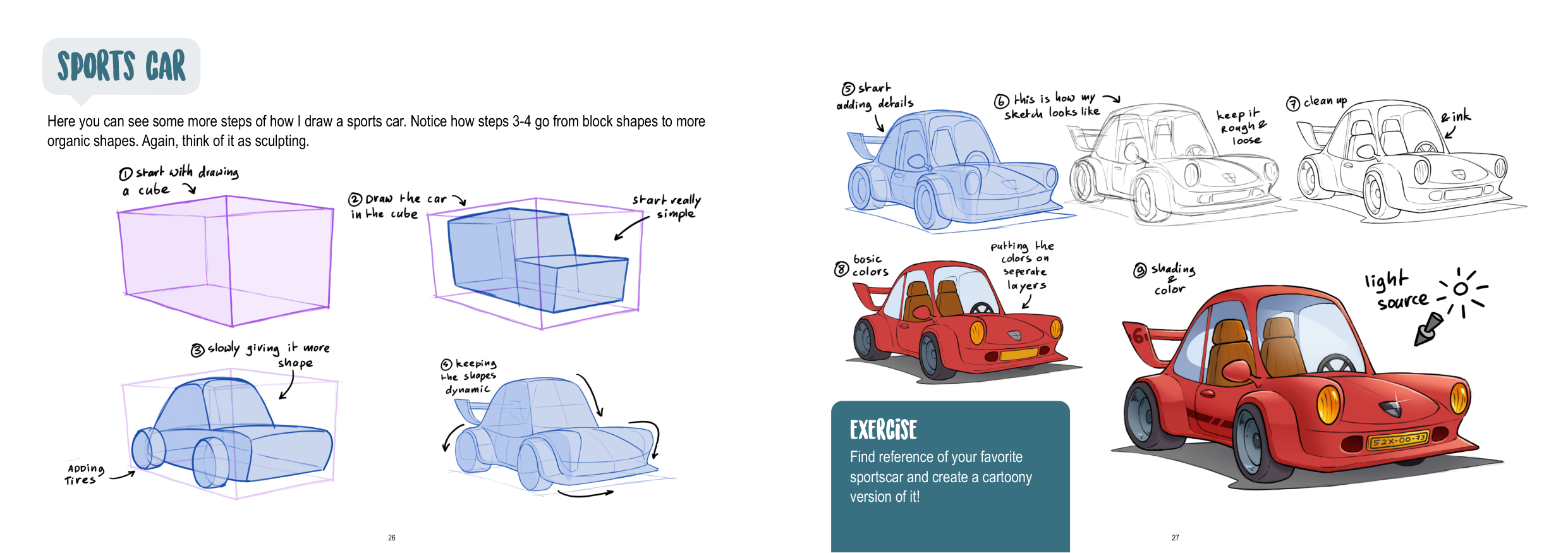 图片[14]-T1287-如何绘制载具 | How to Draw Vehicles-爱画画的卷心菜
