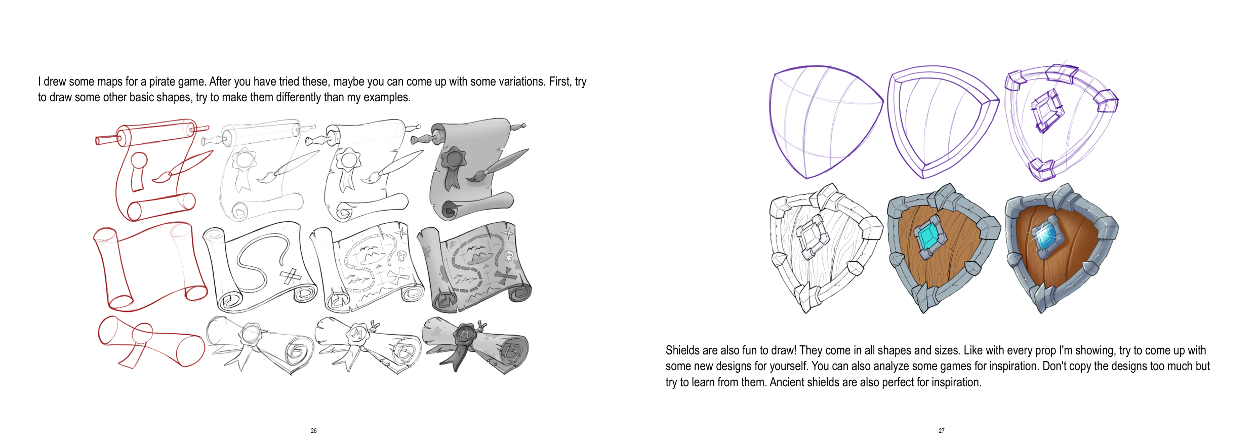图片[14]-T1349-道具绘制教程 | How to Draw props-爱画画的卷心菜