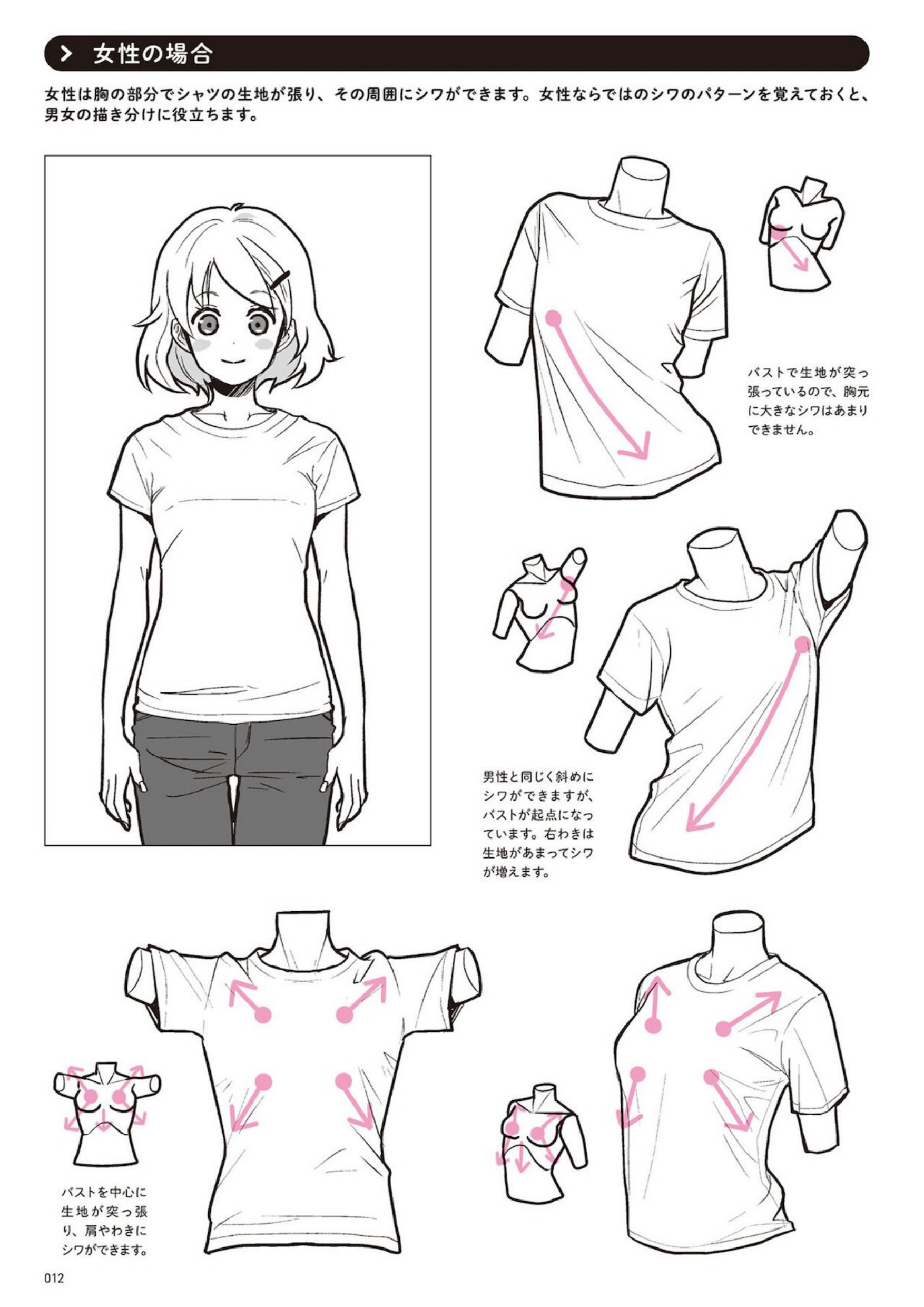 图片[14]-T1057-如何绘制衣服 动作与褶皱详解 衣服绘画图鉴 从服装结构到不同角度的绘制方法 | How to Draw Clothes 動きとシワがよくわかる 衣服の描き方図鑑 服の仕組みから角度別の描き方まで-爱画画的卷心菜