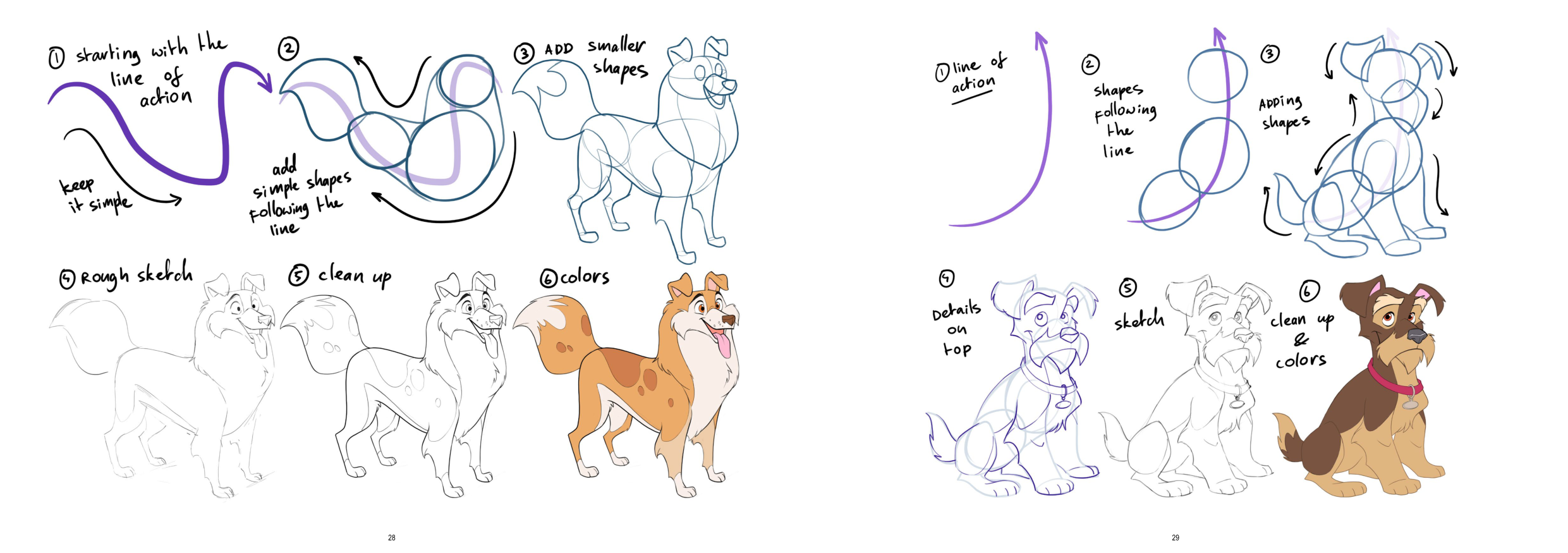 图片[15]-T1158-如何画狗 | How to Draw Dogs-爱画画的卷心菜