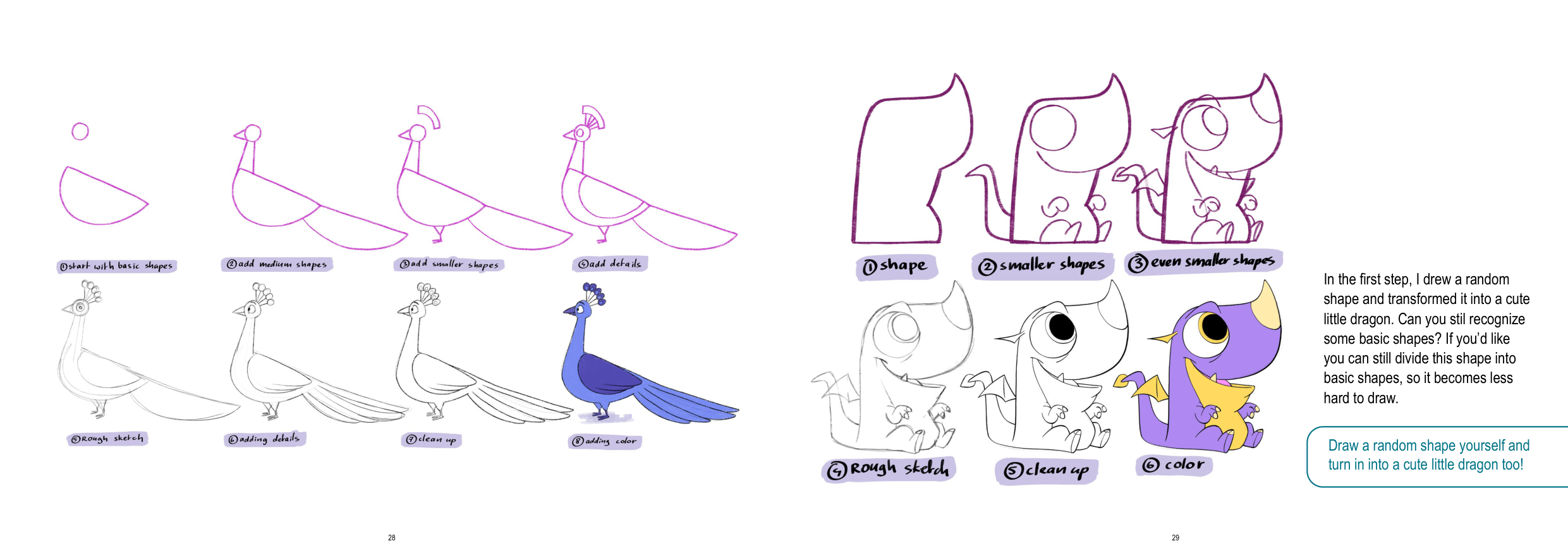 图片[15]-T1189-儿童角色绘画教程 | How to Draw Character for Kids-爱画画的卷心菜