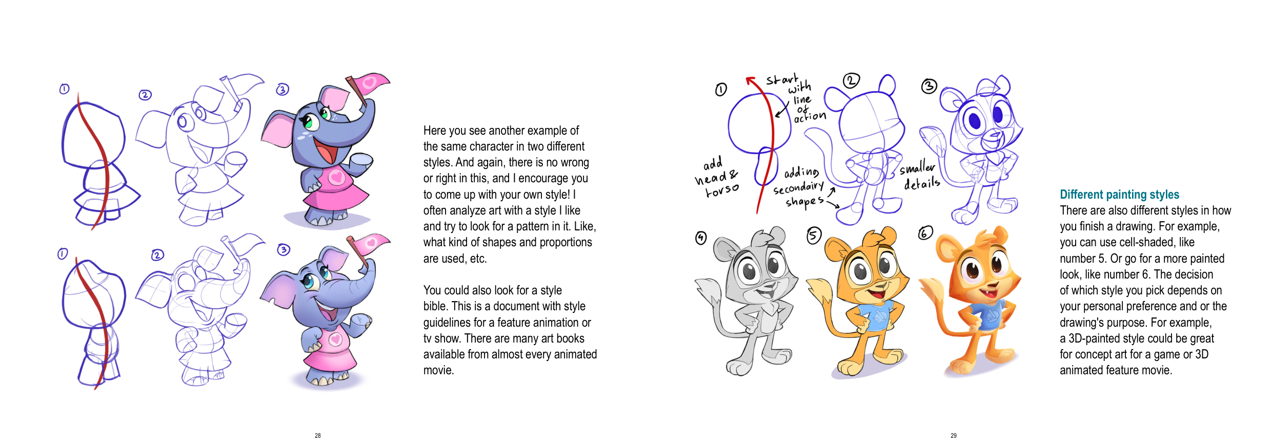 图片[15]-T1388-如何绘制拟人化角色 | How to draw anthropomorphic characters-爱画画的卷心菜