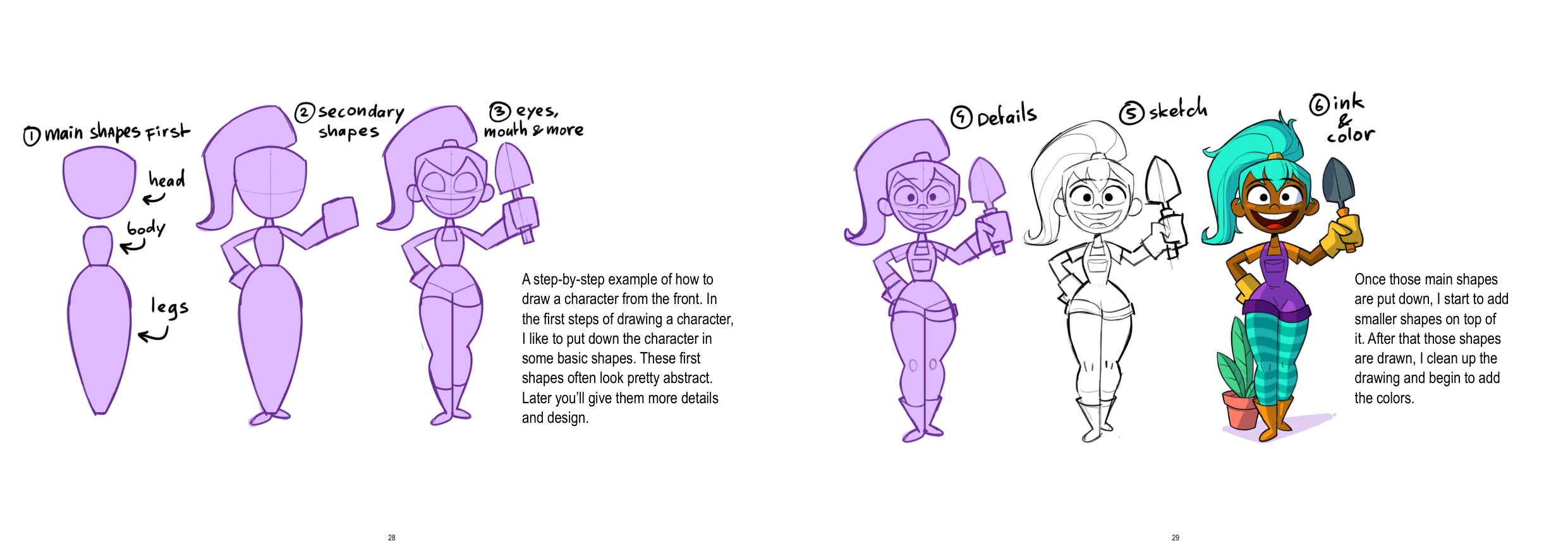 图片[15]-T1420-如何绘制风格化角色 | How to Draw Stylized Chatacters-爱画画的卷心菜