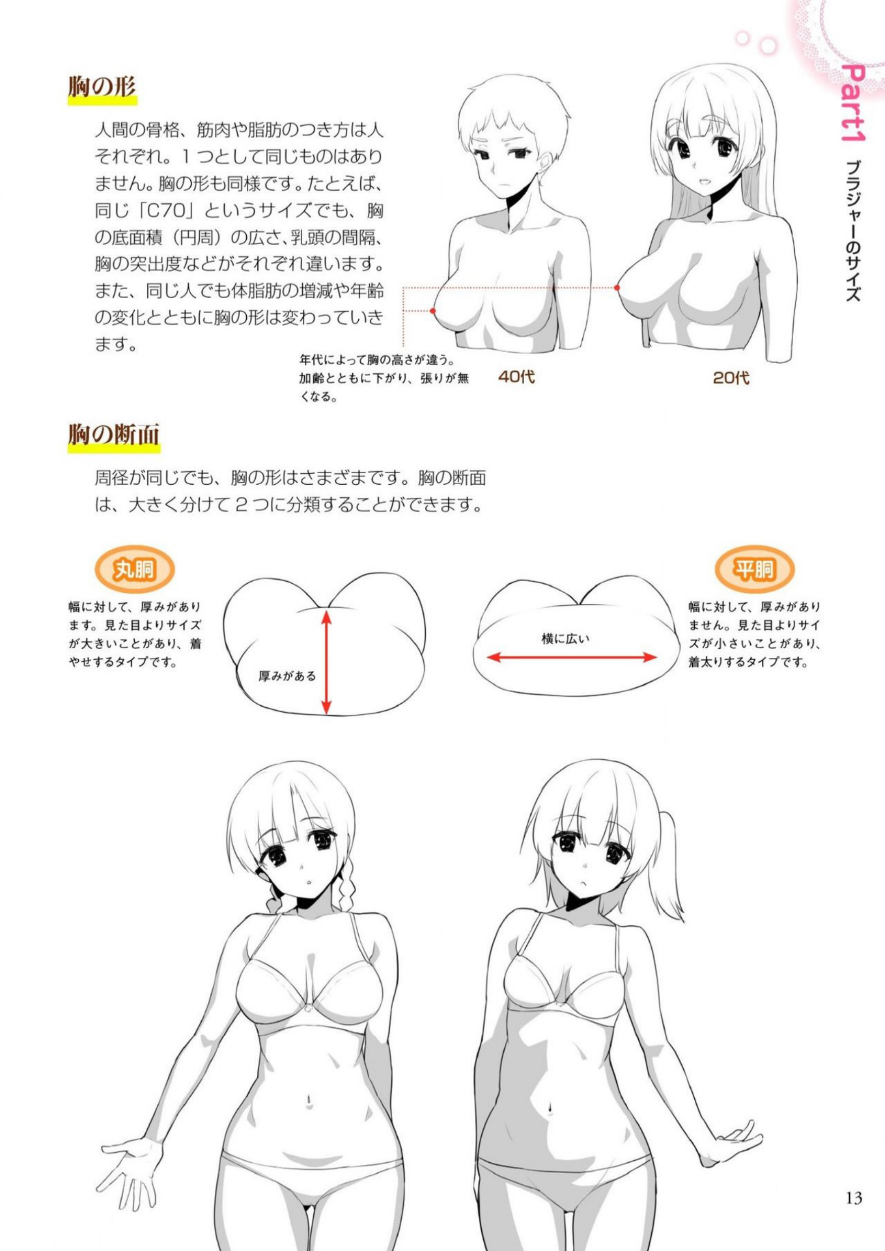 图片[15]-T1056-内衣的画法 | How to Draw Underwear [下着の描き方]-爱画画的卷心菜