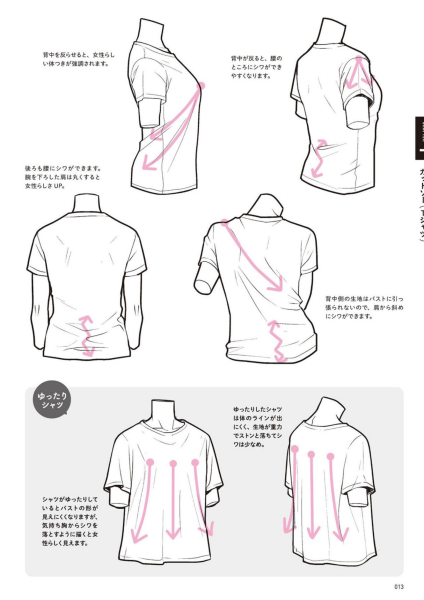 图片[15]-T1057-如何绘制衣服 动作与褶皱详解 衣服绘画图鉴 从服装结构到不同角度的绘制方法 | How to Draw Clothes 動きとシワがよくわかる 衣服の描き方図鑑 服の仕組みから角度別の描き方まで-爱画画的卷心菜