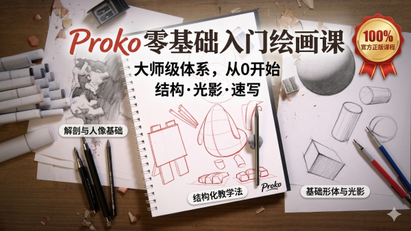 图片[1]-L039-Proko零基础入门绘画-爱画画的卷心菜