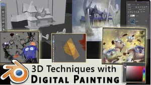 L045-blender技术与数字绘画相结合-爱画画的卷心菜