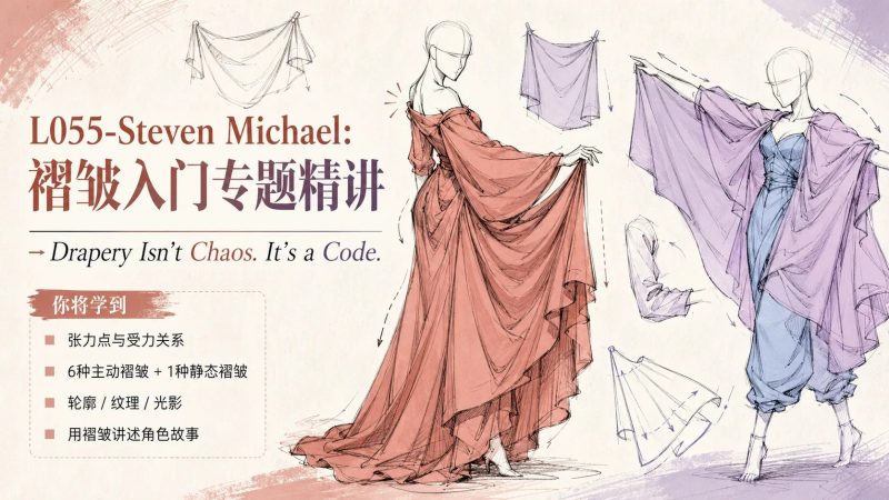 L055-Steven Michael:褶皱入门专题精讲（预售）